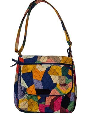 Vera Bradley Shoulder Bag Vibrant Colorful Pattern - Adjustable Straps